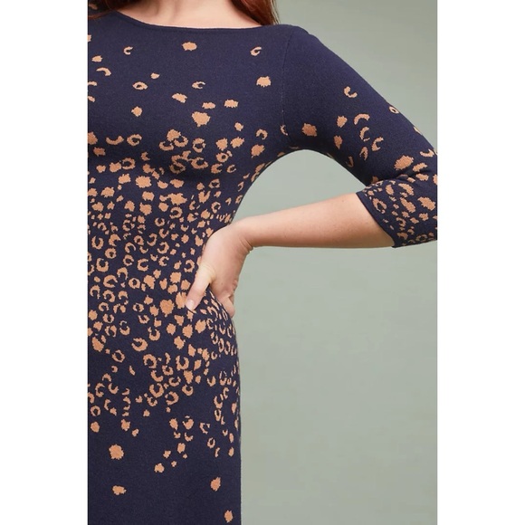 Anthropologie Maeve Leopard Sweater Dress - Picture 3 of 13